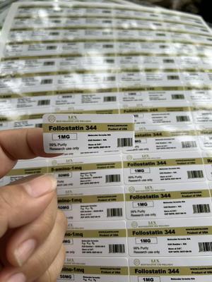 5-amino-1mq 50mg PVC Materail 3ML Peptide Vial Labels LABELS