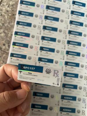 Aod964 10mg Peptide Vial Labels PET Laser Materail  2ml vial labels