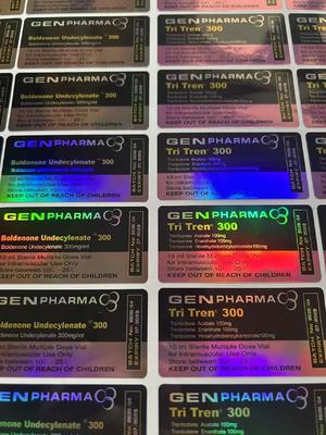 Customized Design Pro Pharma 10ml  Oil Bottles Labels For Test Pro