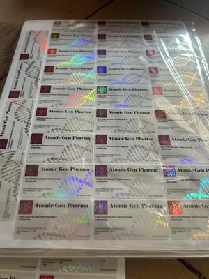 Test E 300mg Steroides Vial Labels  Glossy Finish Custom Design Printing