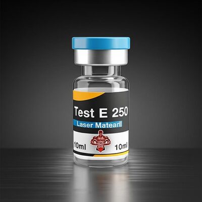 10ml  Test E 250 Laser Matearil Labels With Muscular Man Logo