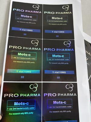 Mots-c 10mg bag labels with hologram laser PET
