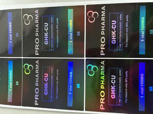 Mots-c 10mg bag labels with hologram laser PET