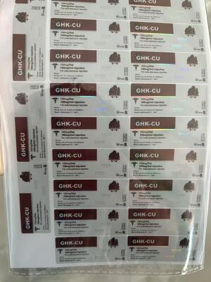 Glow 70mg 2ml 3ml Vial Labels With Customized design 