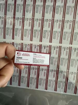 TB500 2ML 2ML Peptide Vial Labels With White Pvc Materail 