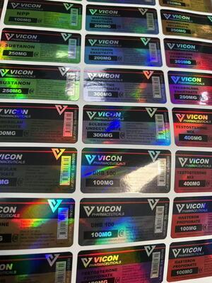 Bold 300 10ml Vial Labels With Shinny Effect