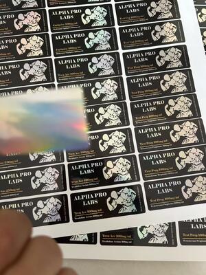 Test ENAN 250mg Customized Design  Shinny Effect Fancy Labels Stickers