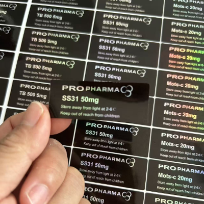 SS-31 50mg Peptide Bottle Labels stickers