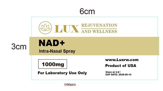 NAD+ Intra-Nasal Spray 1000mg White PVC Labels