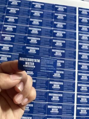 BAC Water 3ml White PVC Labels