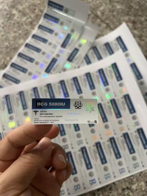 Glow 70mg Pvc Self Adhesive Peptide Vial Labels