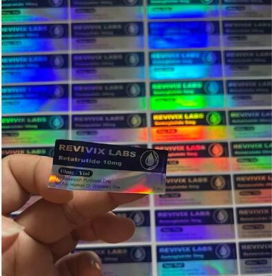 Sema10mg PET Materail  Self Adhesive Peptide 3ml Vial Labels