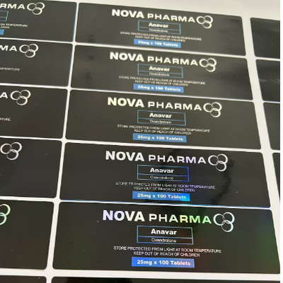 Anavar 20mg  laser materail PET plastic bottles labels