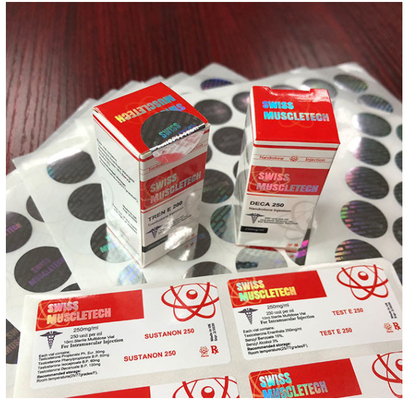 Adhesive 25x60mm Plastic Vinyl Vitamin Private Label For 10ml Bottle Package