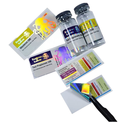 Hologram Laser PET Vial Labels Customized Design For 10ml Glass