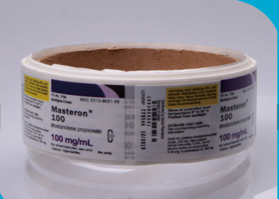 Waterproof Hot Roll 10ml Vial Labels , Private Custom Adhesive Labels Sticker