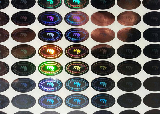 Oval 3D Secure Holographic Security Stickers Genuine OEM UV Printing