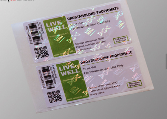 Strong Adhesive Vial Custom Hologram Stickers For Drostanolone Propionate