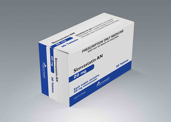 Calcium Tablet Paper Packaging Box , Pharmaceutical Use White Paper Box