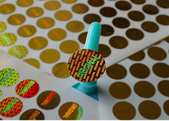 Gold Security Custom Hologram Stickers Anti Counterfeiting For Box Packing