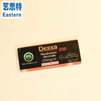 Deca 250mg Pharmaceutical Injection Medication Glass Vial Labels 25x60mm Laser Hologram Material