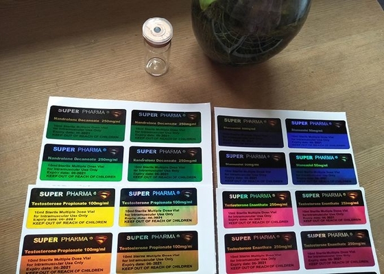 Hologram Laser Label Stickers With Printing For Super Pharma Glass Bottle Vial