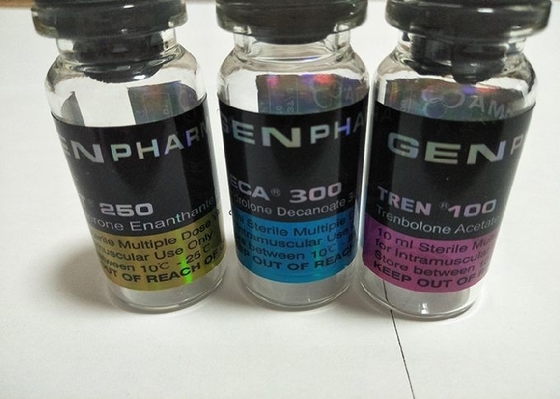 Various GEN PHARMA 10ml Glass Vial Labels DECA / TEST E 300 Laser Vial Stickers