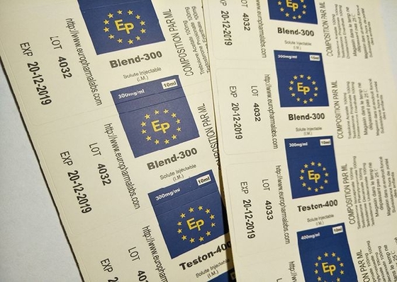 Matt Finish Lamination Paper Pharmacy Bottle Labels For EP Design