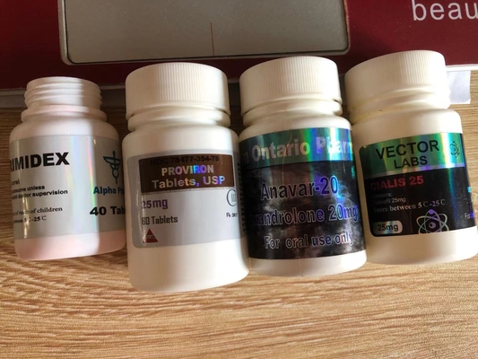 Customized Superdrol 10 Plastic Prescription Pill Bottle Label Waterproof for Packaging