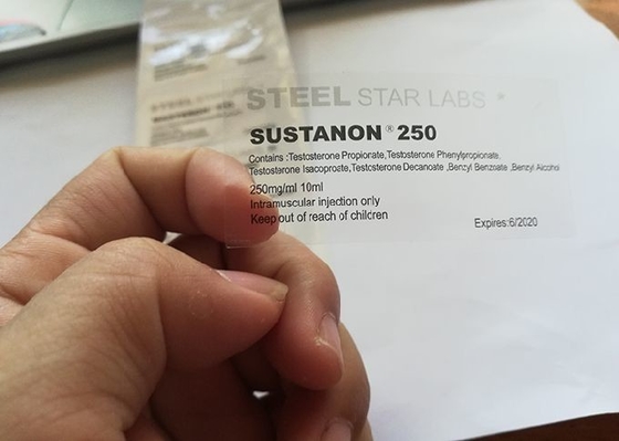 Clear Printed 10ml Vial Labels Stickers 23 * 60 Mm For Muscledevelop