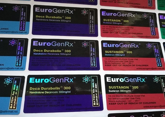 Black Hologram Design Glass Vial Labels10ml Vial Custom Labels And Boxes