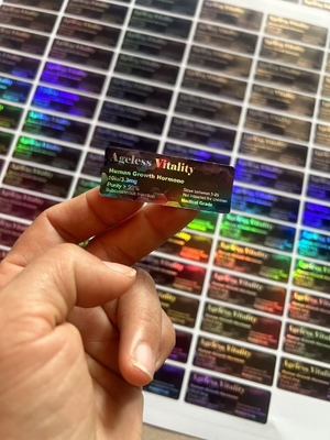 3ml Vial PET Injectable Peptide Bottle Labels with Glossy Varnishing Customized Hg h Label