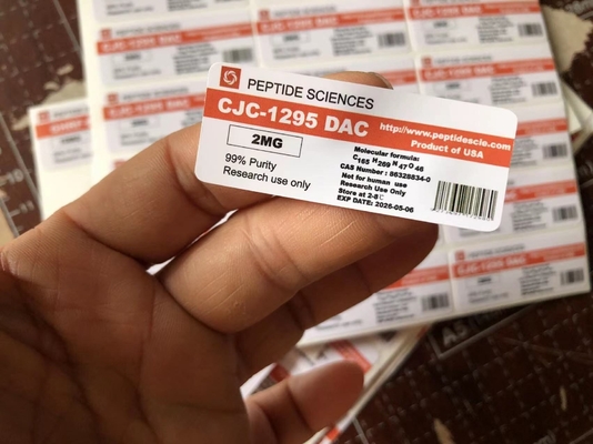 2ML 3ML DRY POWDER Peptide Bottle Labels for BPC15 7 Glossy Varnishing Square Sharpe Any Shape