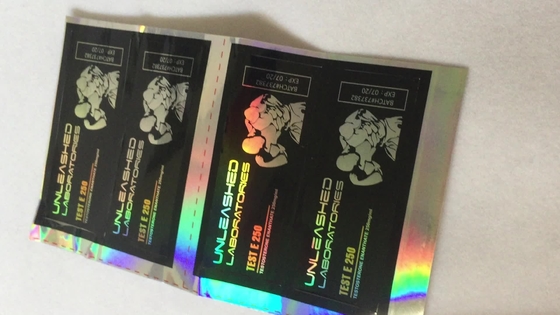 10ml Vial Labels With Silver/Gold Foil Embossing For Test E 250