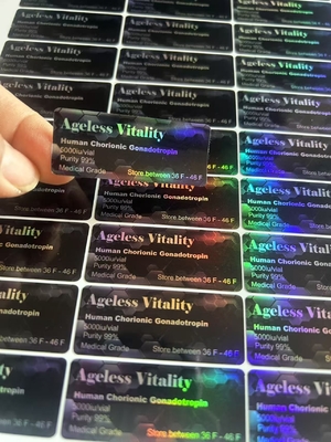 Hcg  2ml 3ml Injection Vial Labels With Adhesive Sticker For Peptide Packaging