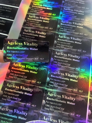 10ml Bacteriostatic Water Essential Oil Labels Sterile Glass Vials Labels