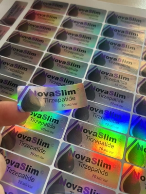 Tizepatide 10mg Vial Labels With Adhesive Sticker For Peptide Packaging