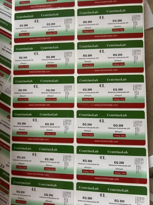 Customized Adhesive Injection Oil Labels For Steroide Product EQ 200 With Pvc Materail