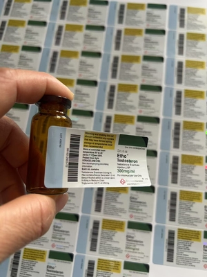 Test E 10ml Viall Adhesive Bottle Labels With The  Customized Brand