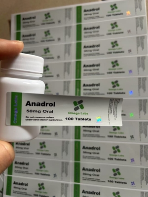 Anadrol Oral Tablets Labels PAPER/PET/PVC Material For 50mg Plastic Bottles