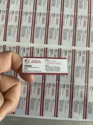 TB500 2ML 2ML Peptide Vial Labels With White Pvc Materail 