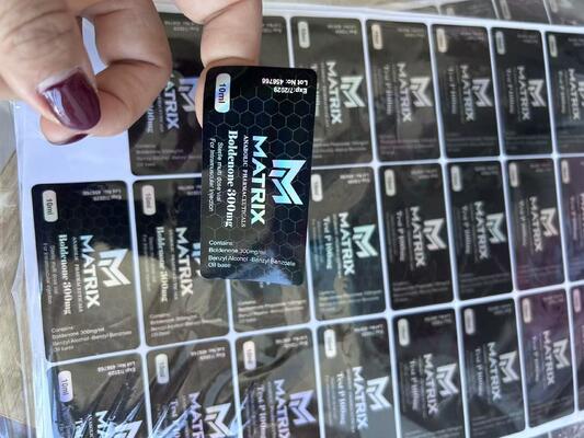 Bold 300 EQ 300 Laser materail 10ml glass vial labels