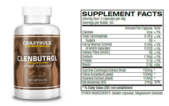 Clenbuterol Oral Custom Vial Labels Hologram For 50mcg Plastic Pill Bottles