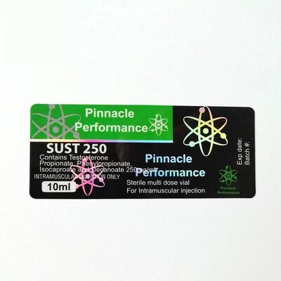 Laboratory Glass Vial Labels Custom Size Waterproof For sust 250MG