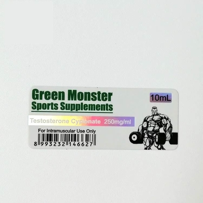 Glossy Glass Vial Labels test Cypionate 250mg 10ML For Injection Vial