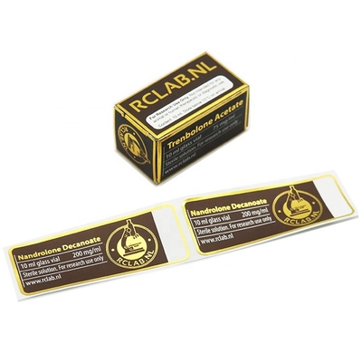 Embossing Glossy Waterproof 10ml vial Vial Labels