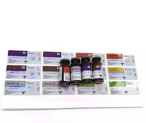 Heat Resistant Holographic PET Offset Printing Glass Vial Labels