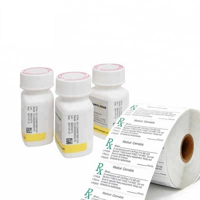 30mg PVC Pill Bottle Label 10x3cm With 30mg Plastic Bottles