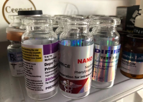 PET Hologram Enanthate test 10ml Vial Labels